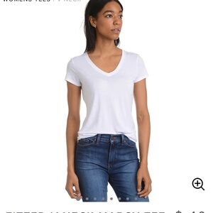 Mott and Bow Fitted V-neck Marcy Tee
